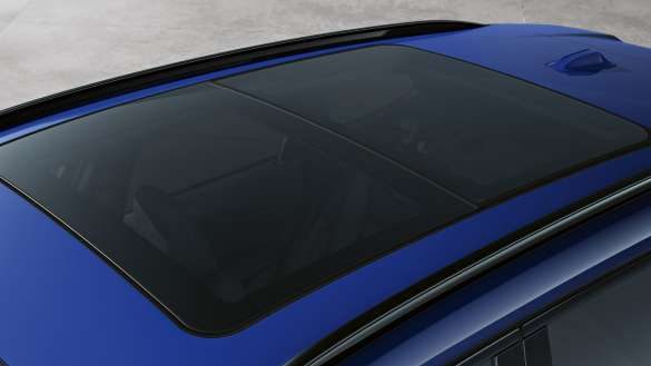 BMW X1 U11 ICE Exterieur Dachansicht Panorama-Glasdach M Portimao Blau metallic